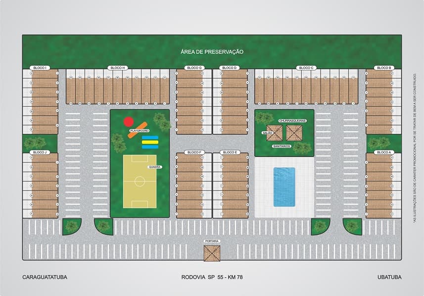 planta de implantação